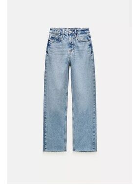 Zara High Rise Z1975 Straight Leg Jeans